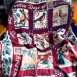 Vintage Goodwin Weavers 12 Days of Christmas Throw
